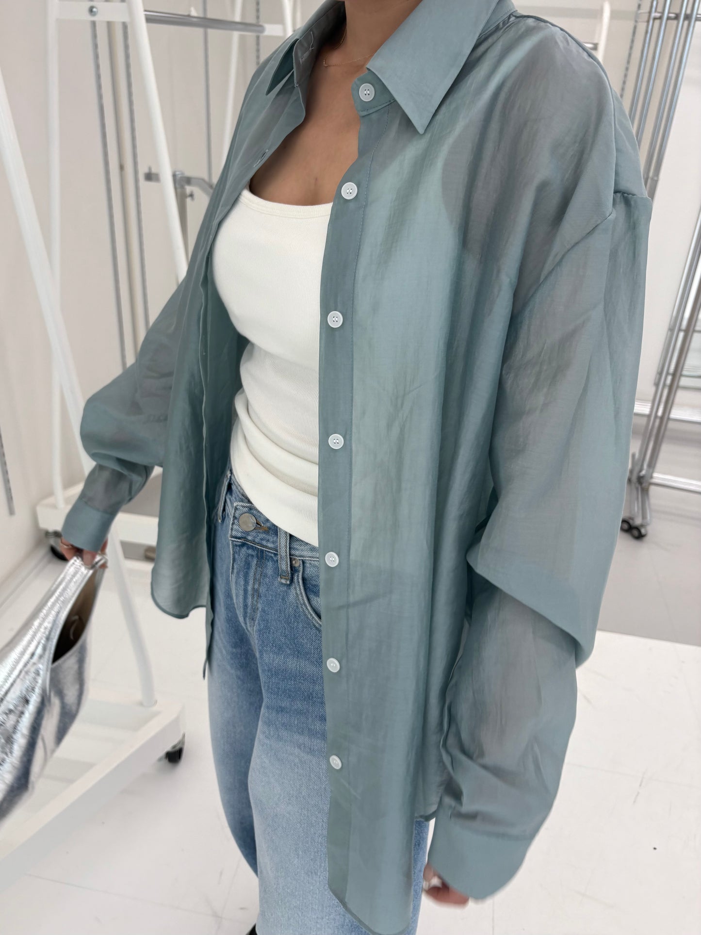 Tencel sheer shirt