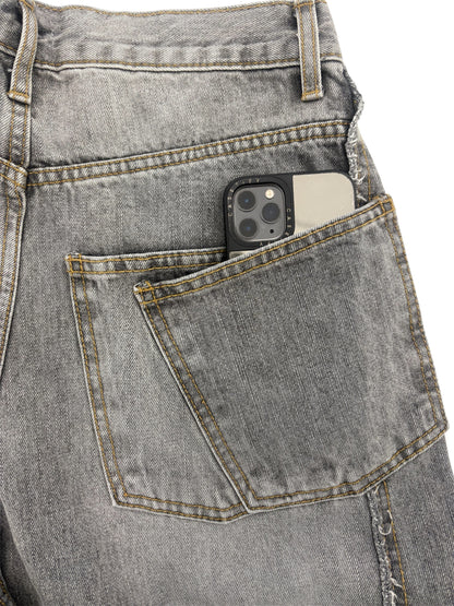 W pocket wide denim