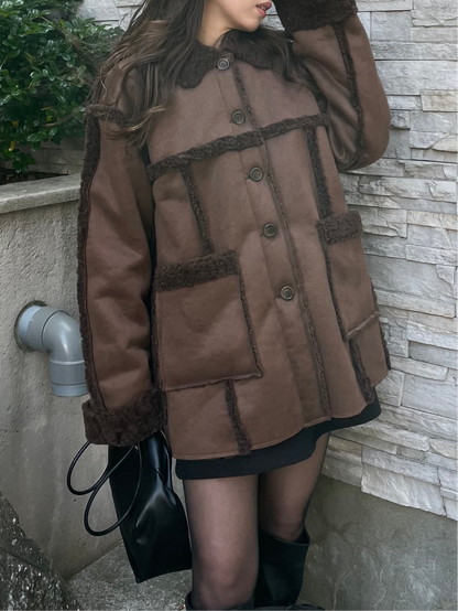 MOUTON BUTTON BOA COAT