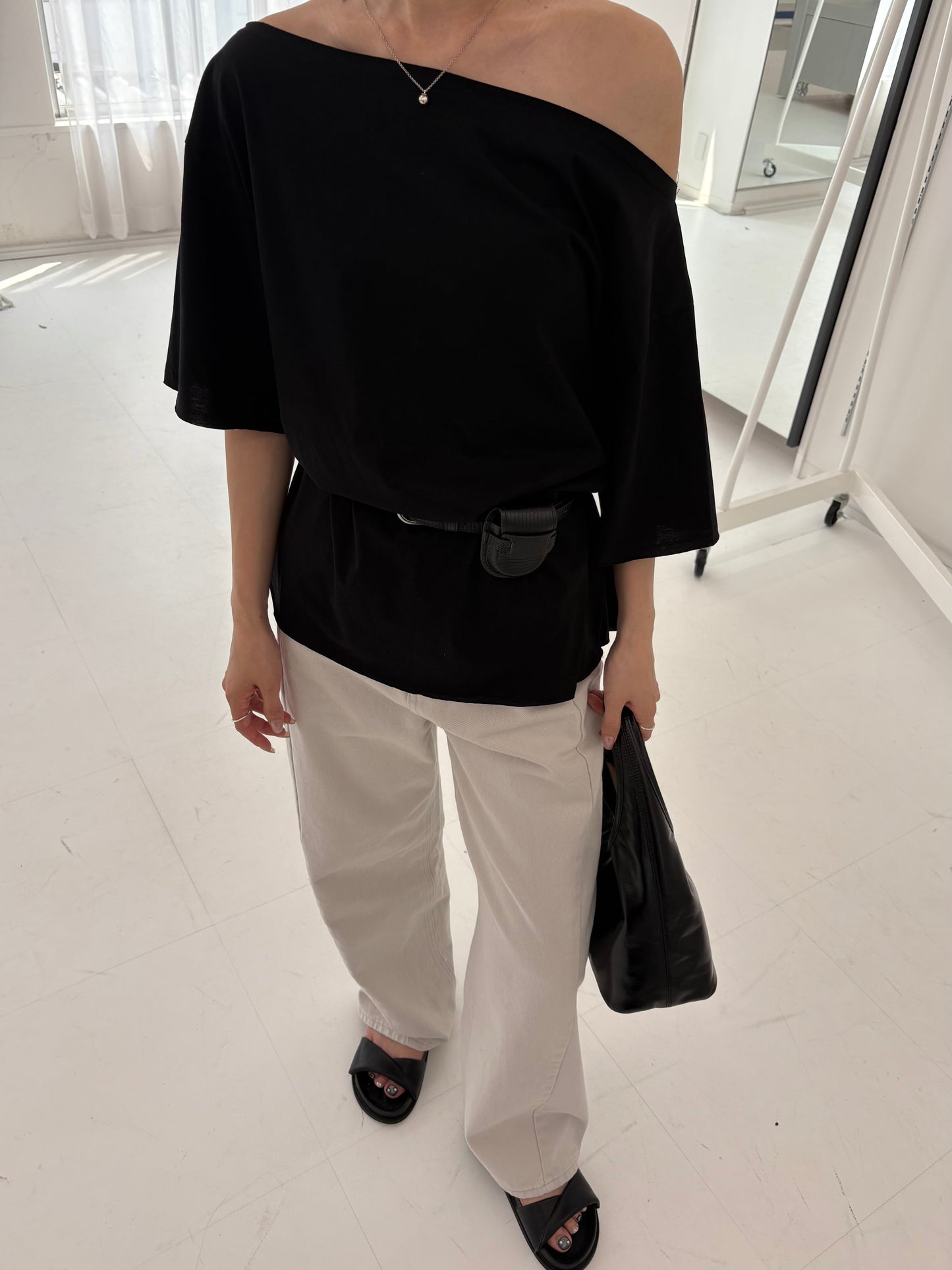 Boatneck cut T-shirt