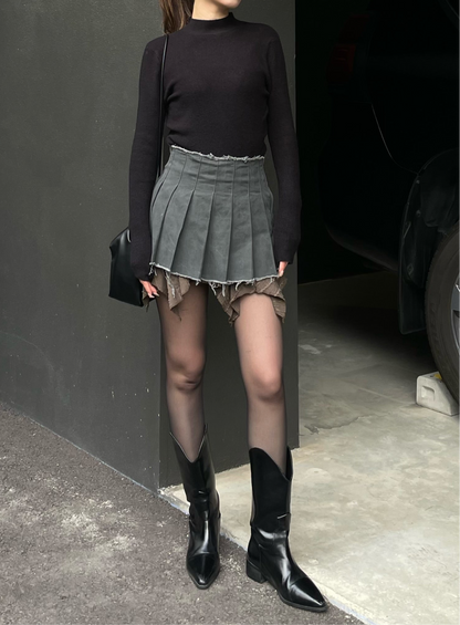 SIMPLE HIGH NECK KNIT