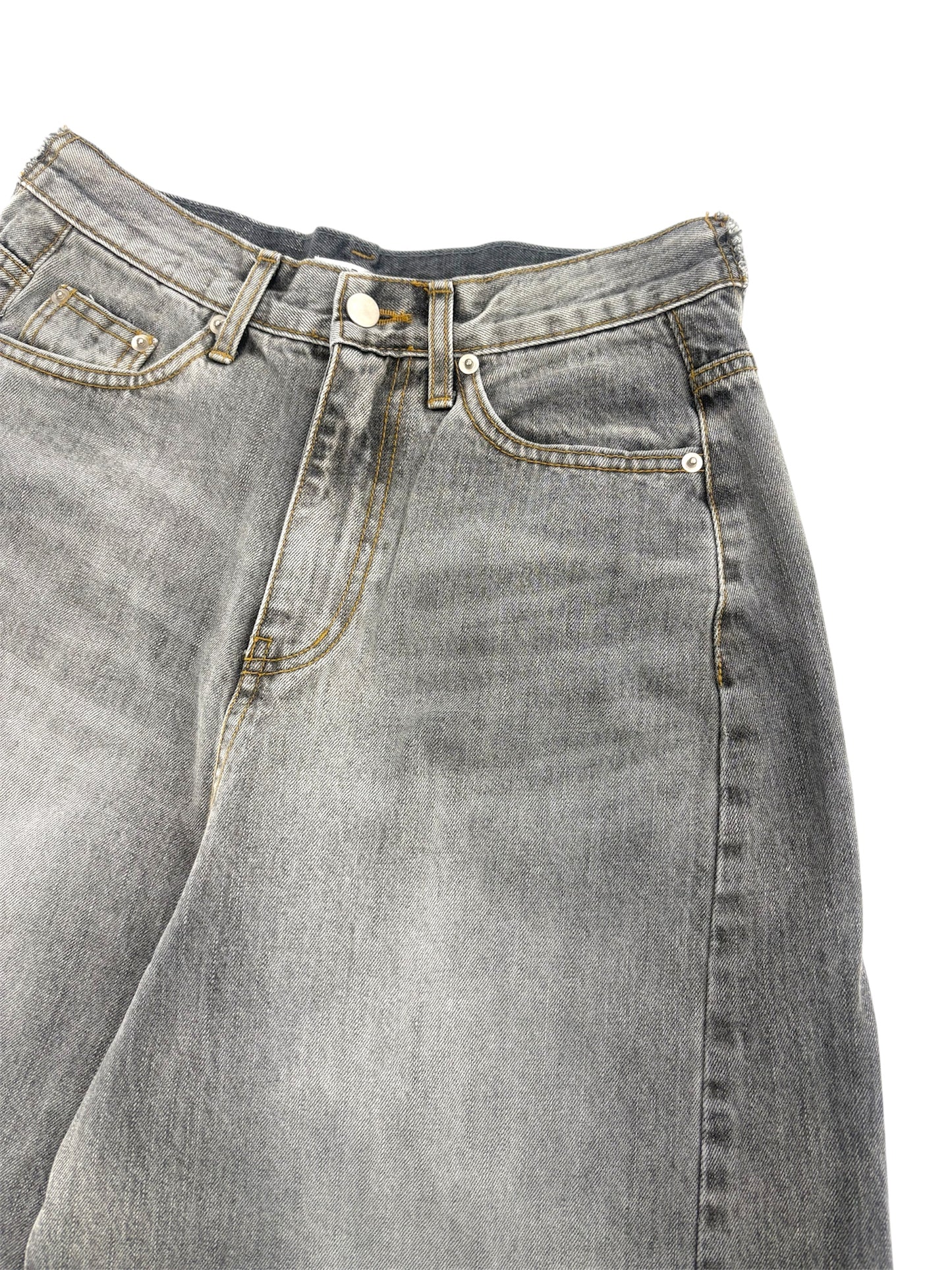 W pocket wide denim