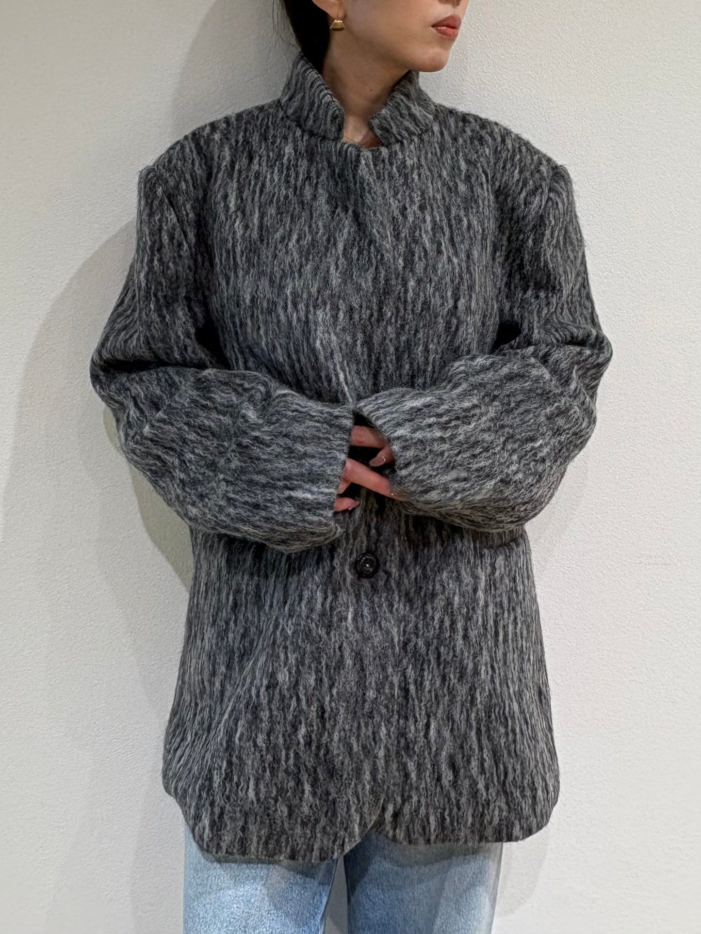 Wool over half coat