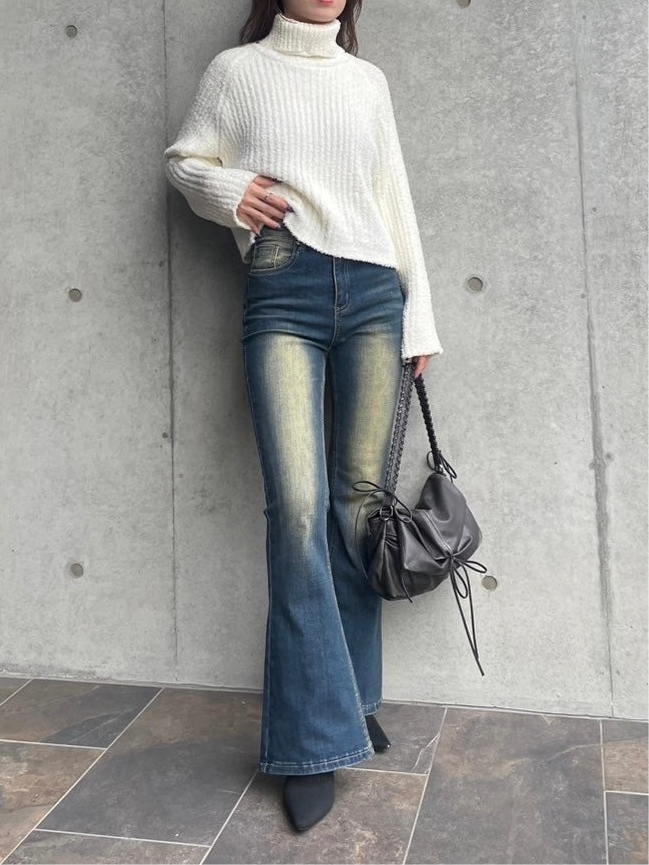LOOSE TURTLE KNIT TOPS
