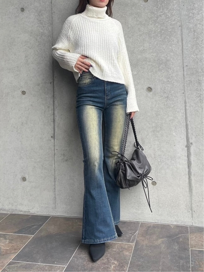 LOOSE TURTLE KNIT TOPS