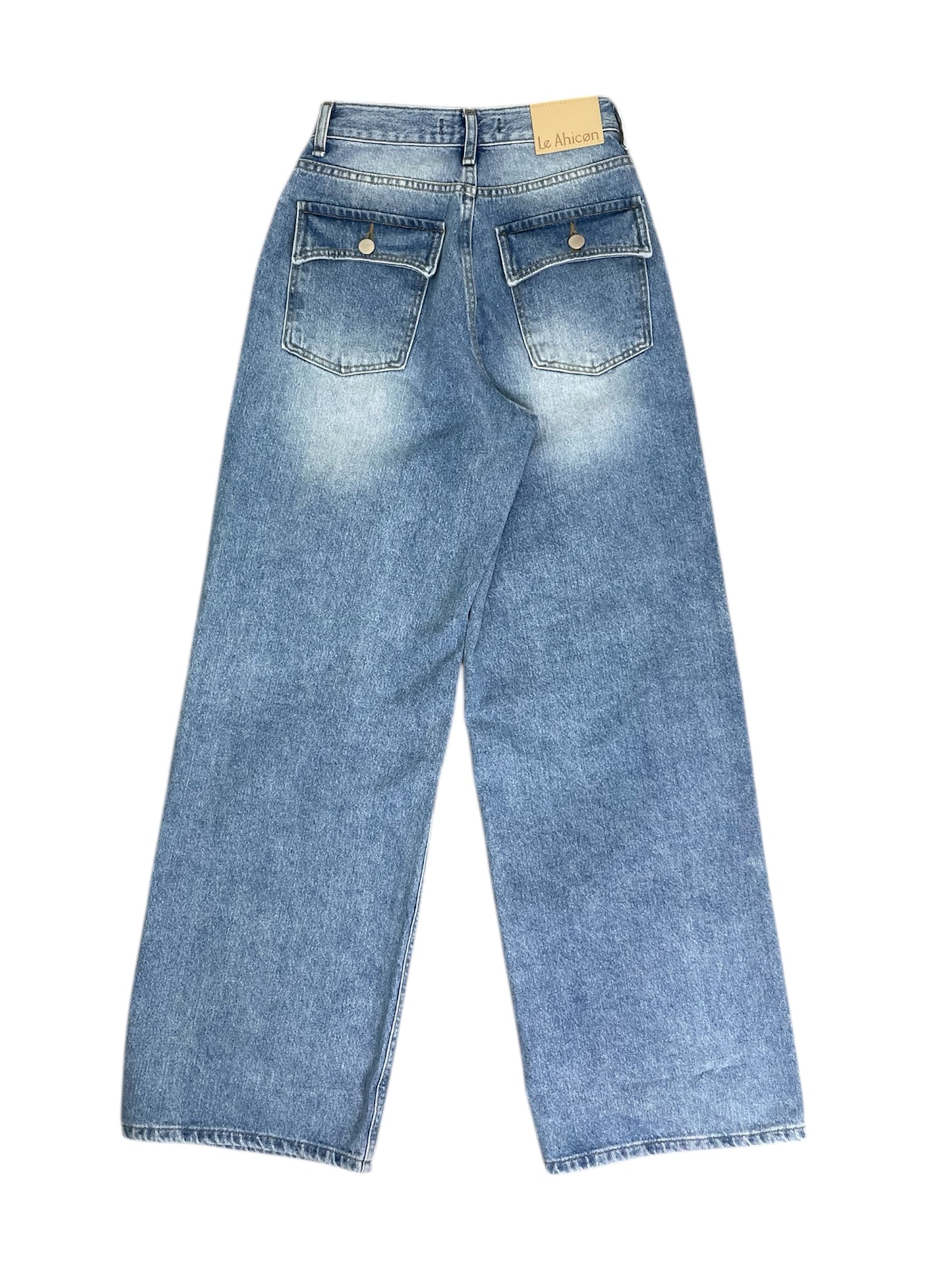 Pocket design wide denim