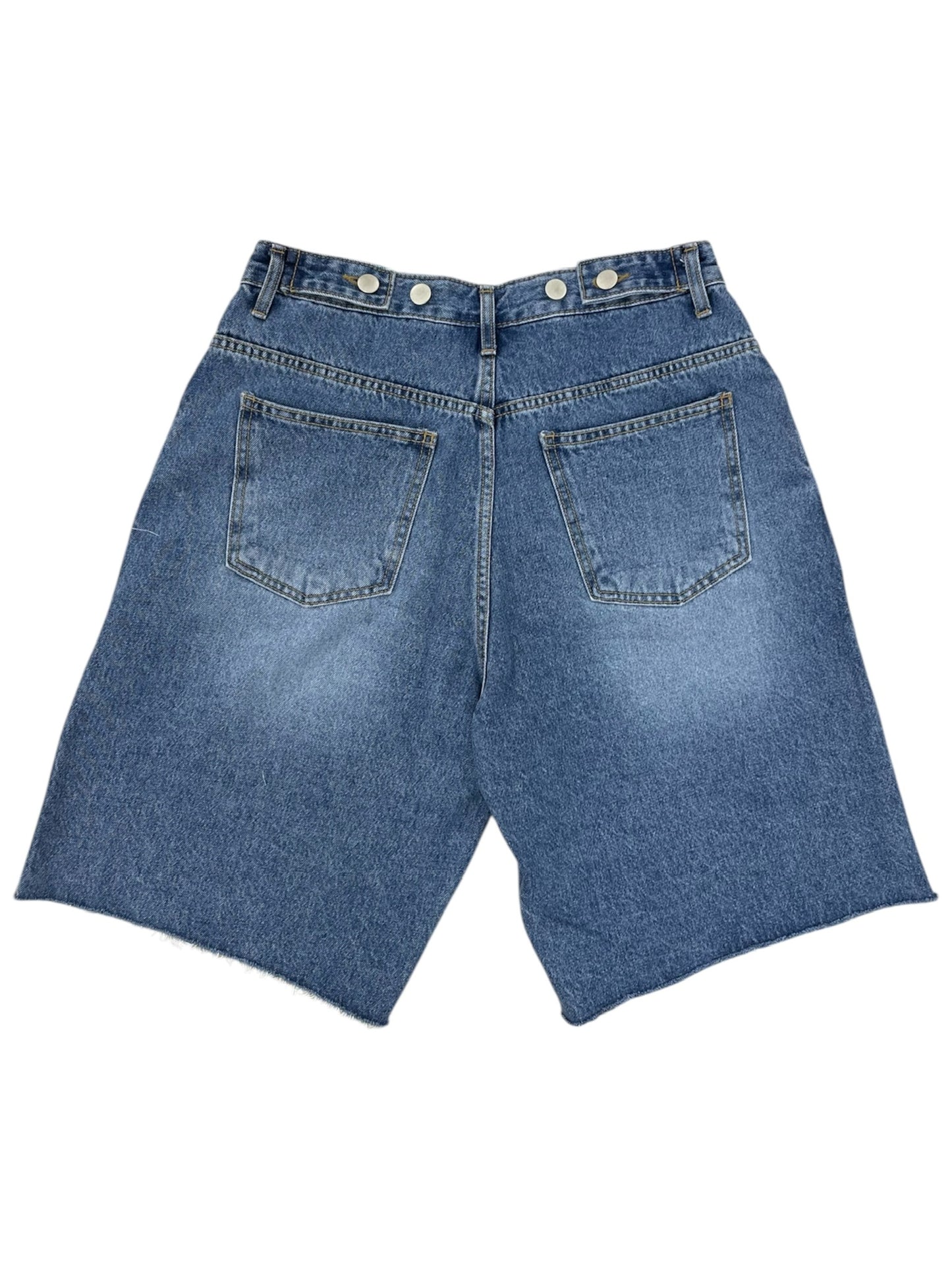 Button design half denim