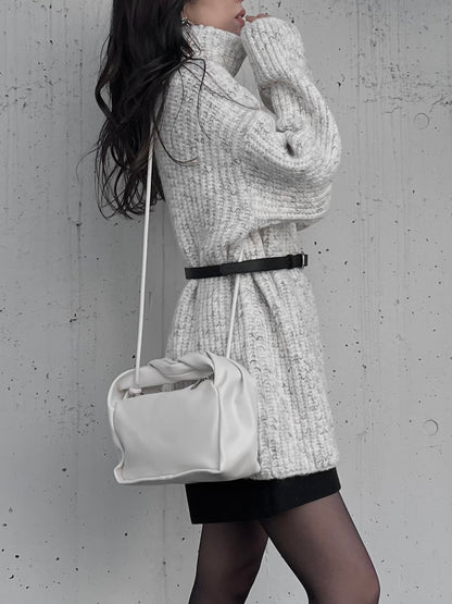 OVER TURTLE MIX KNIT