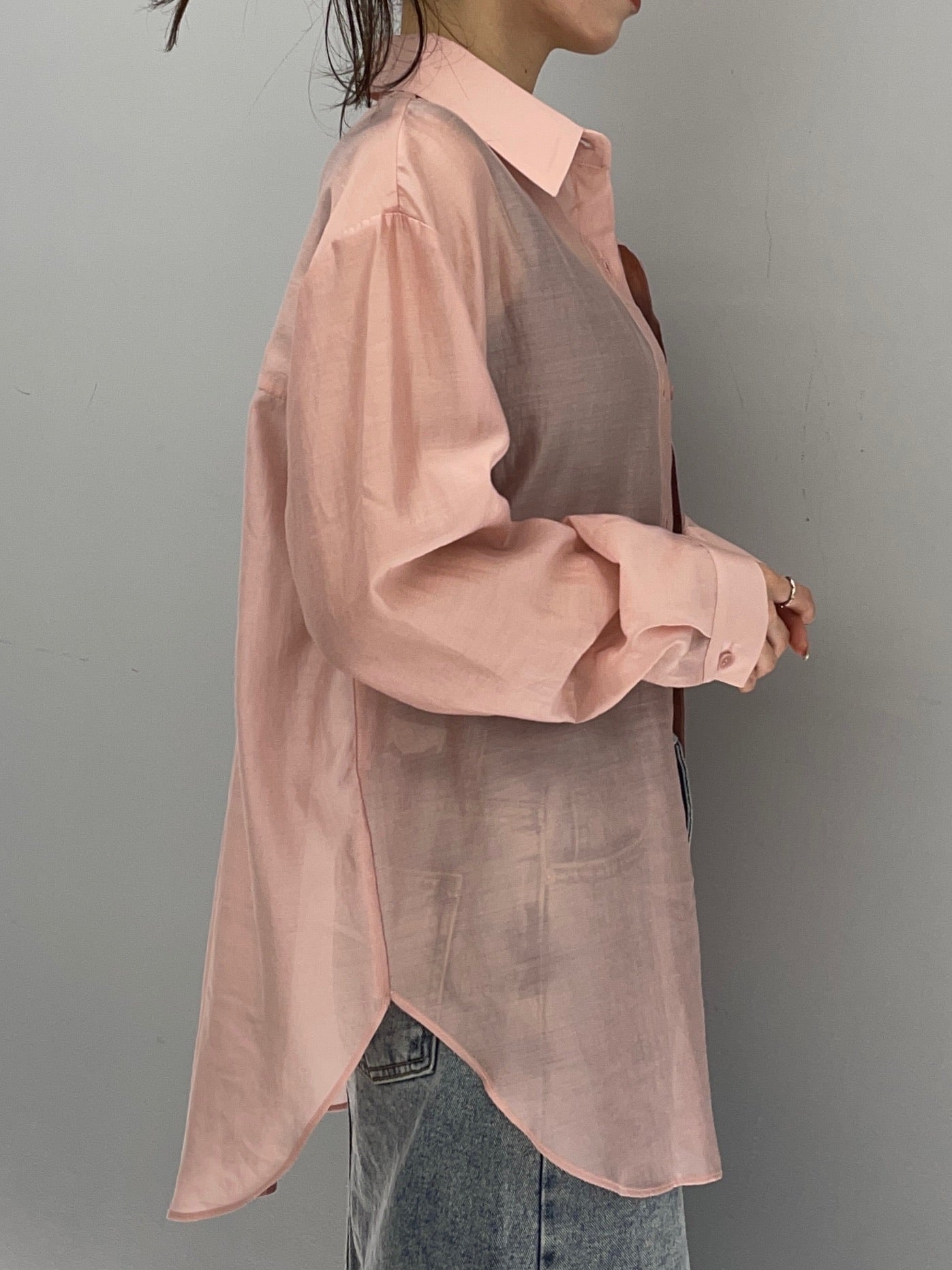 Tencel sheer shirt