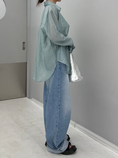 Tencel sheer shirt