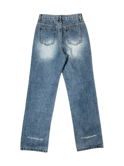 BACK CUT STRAIGHT JEANS