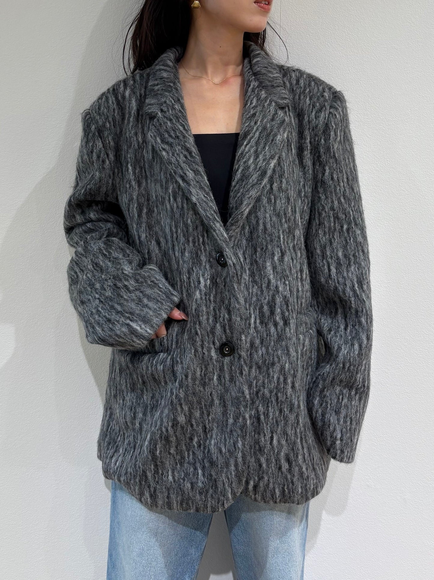 Wool over half coat