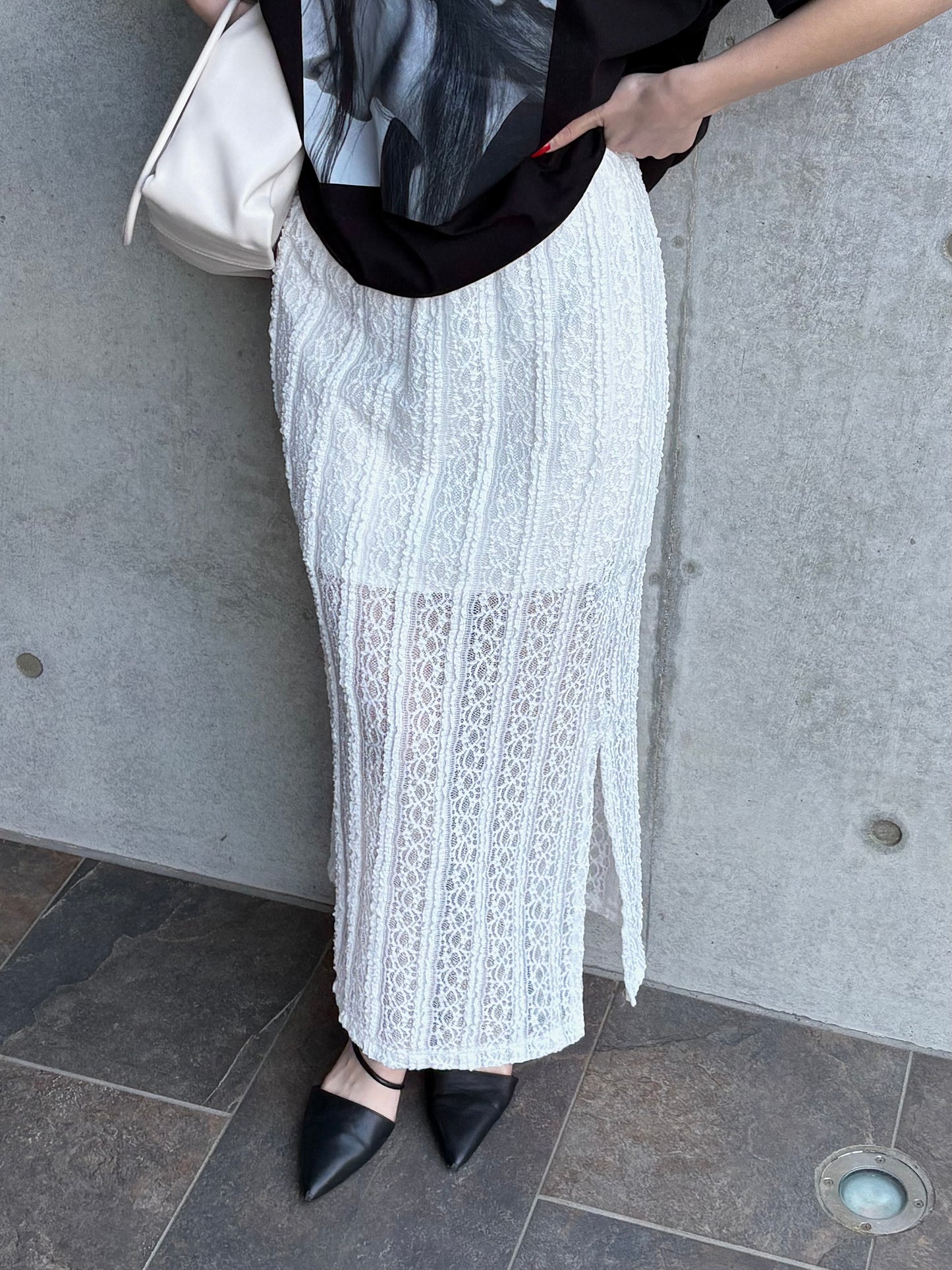 lace i line skirt