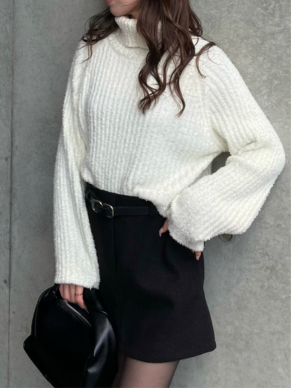 LOOSE TURTLE KNIT TOPS