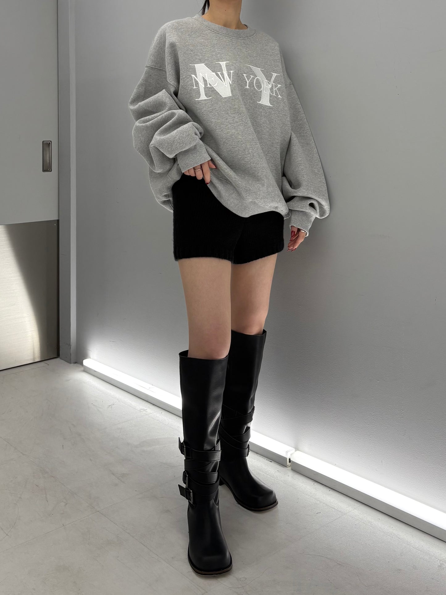 Military strap long boots