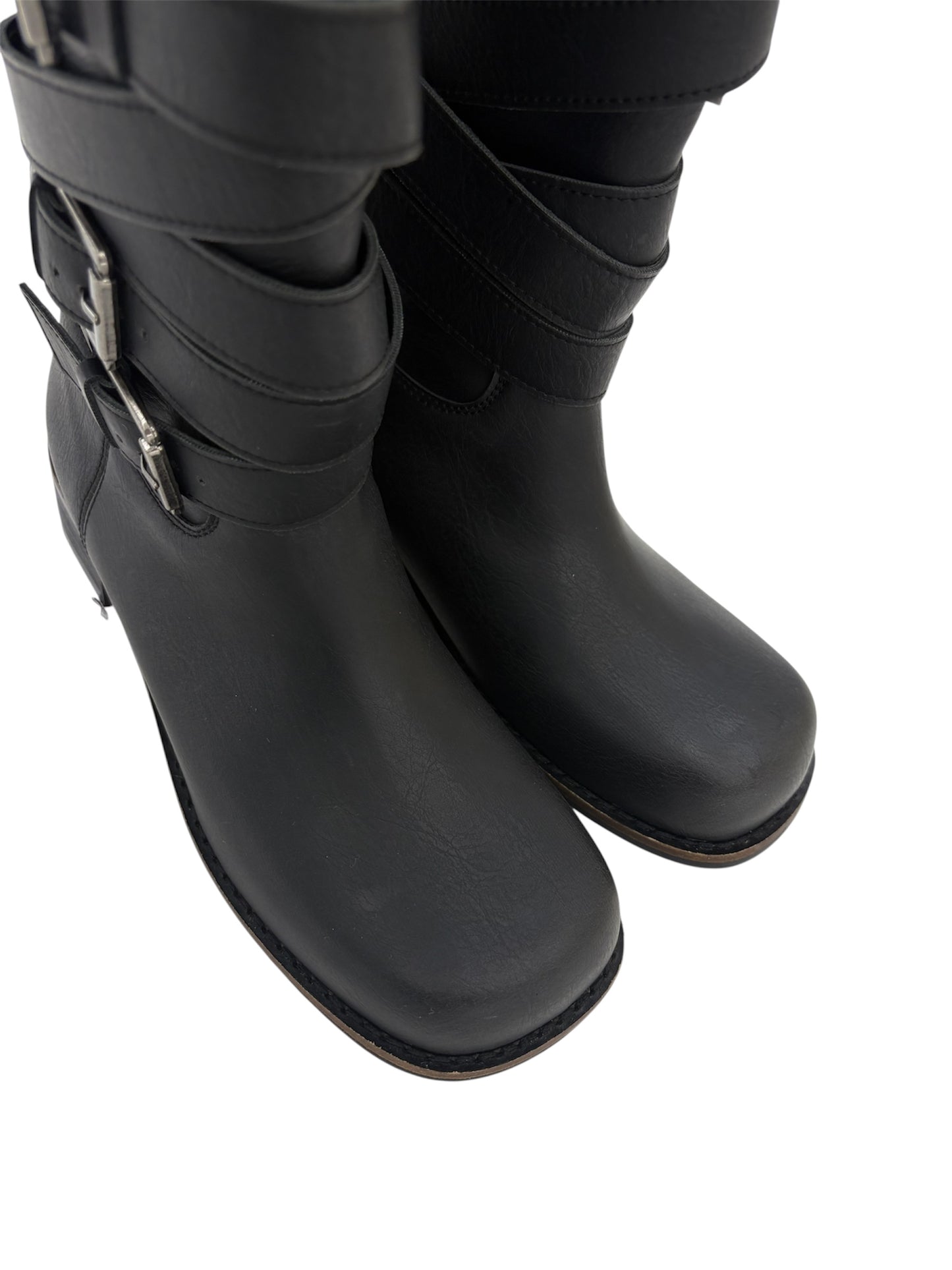 Military strap long boots