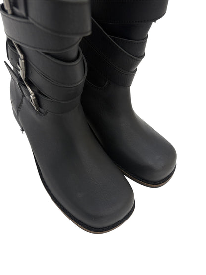 Military strap long boots