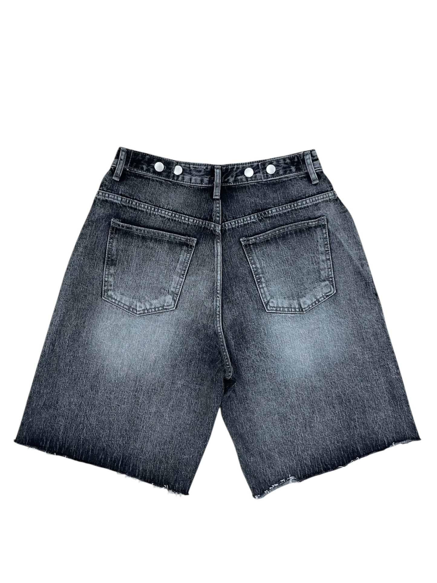 Button design half denim