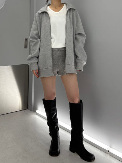 Wool knit short pants