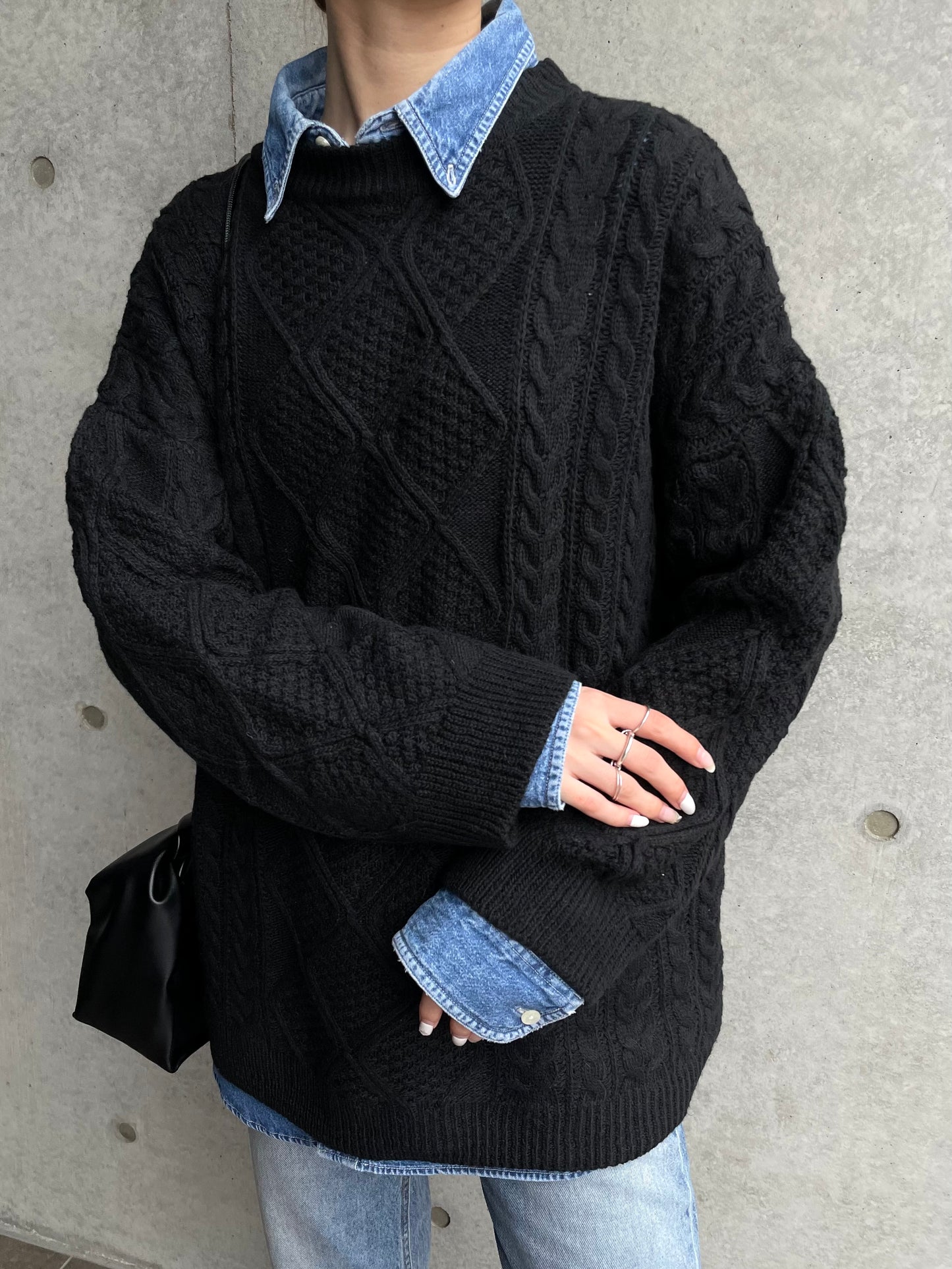 OVER CABLE KNIT