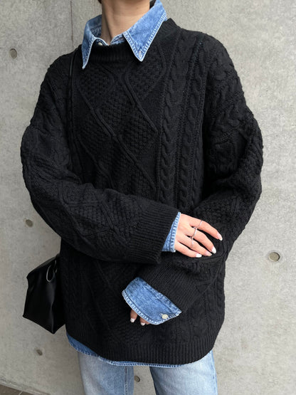 OVER CABLE KNIT