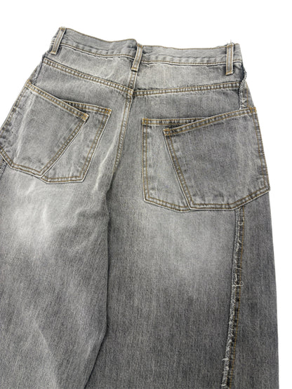 W pocket wide denim