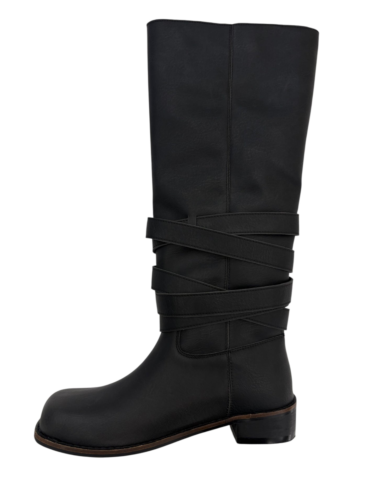 Military strap long boots