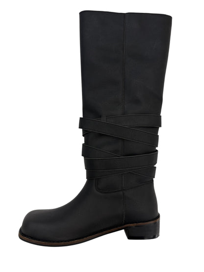 Military strap long boots