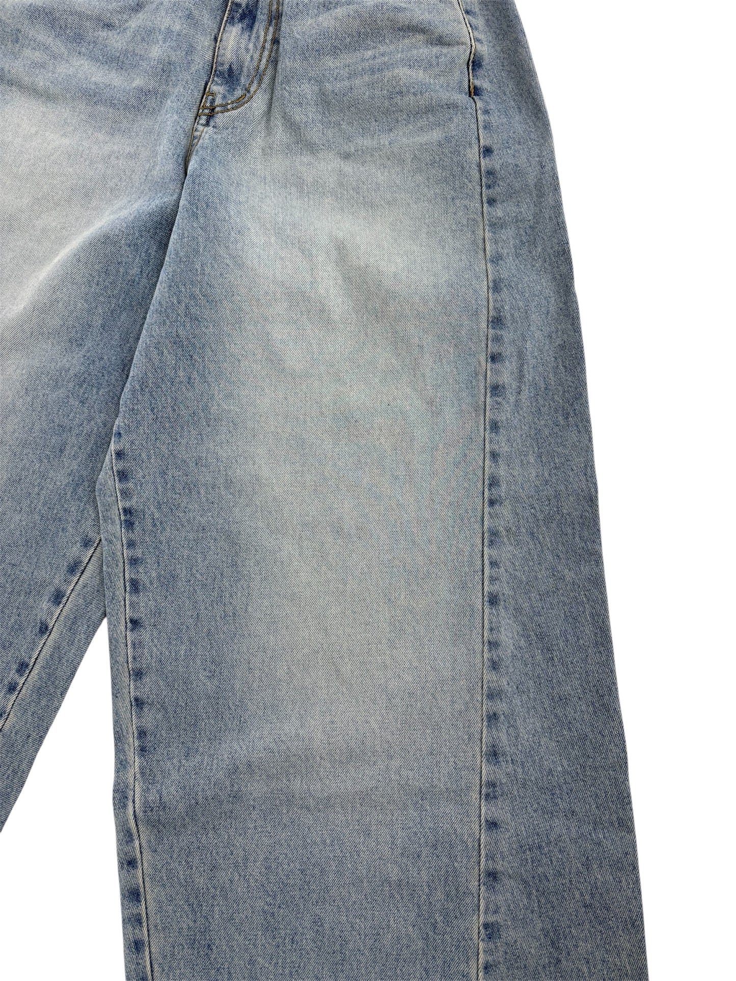 W pocket wide denim
