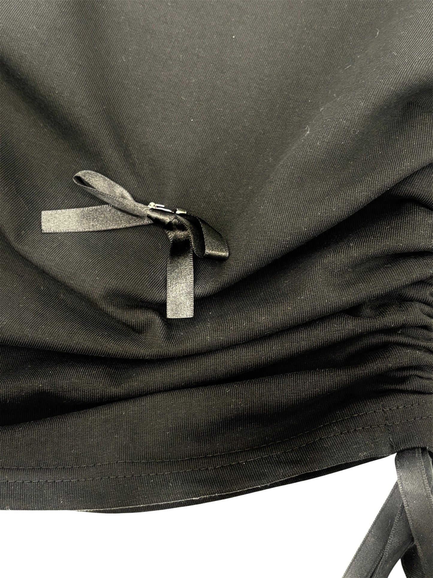 Ribbon shirring T-shirt