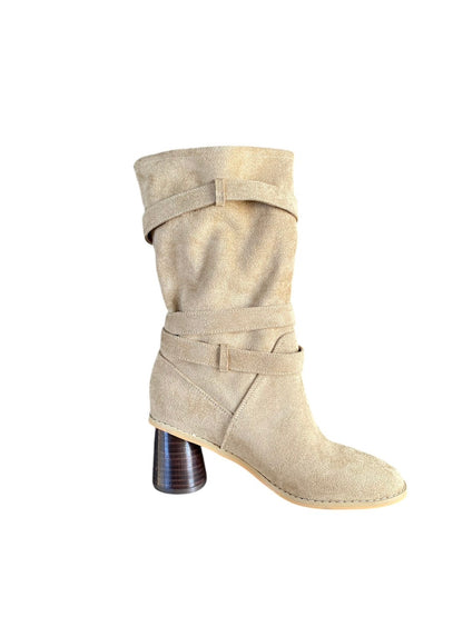 SUEDE BELT ANKLE BOOTS
