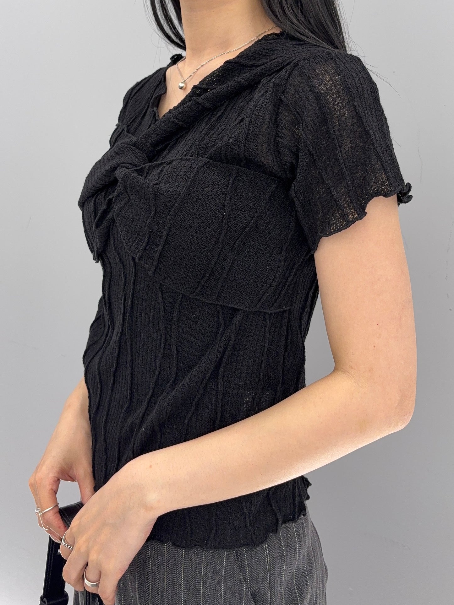 Sheer twist tops