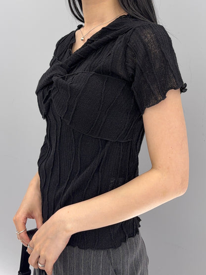 Sheer twist tops