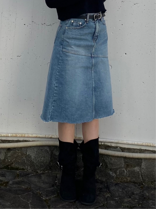 MIDI DENIM SKIRT