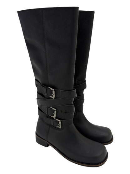 Military strap long boots
