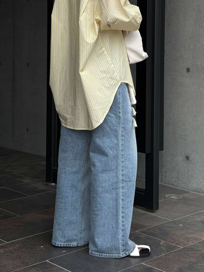 DAMAGE WIDE DENIM