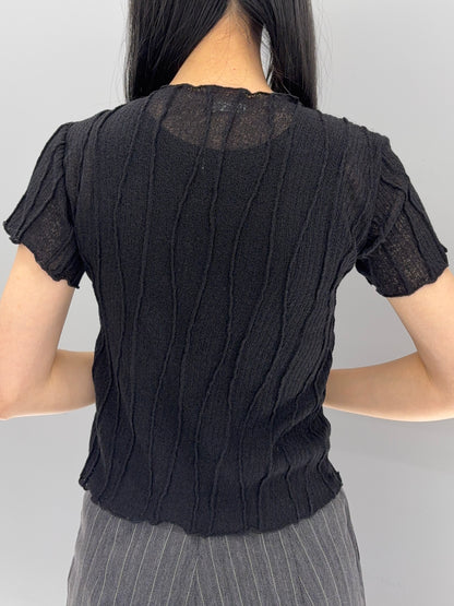 Sheer twist tops