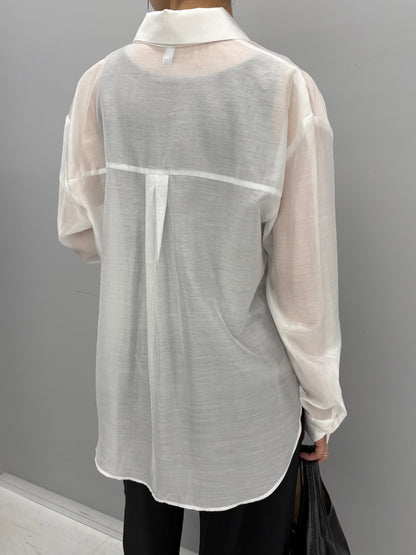 Tencel sheer shirt