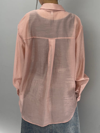 Tencel sheer shirt