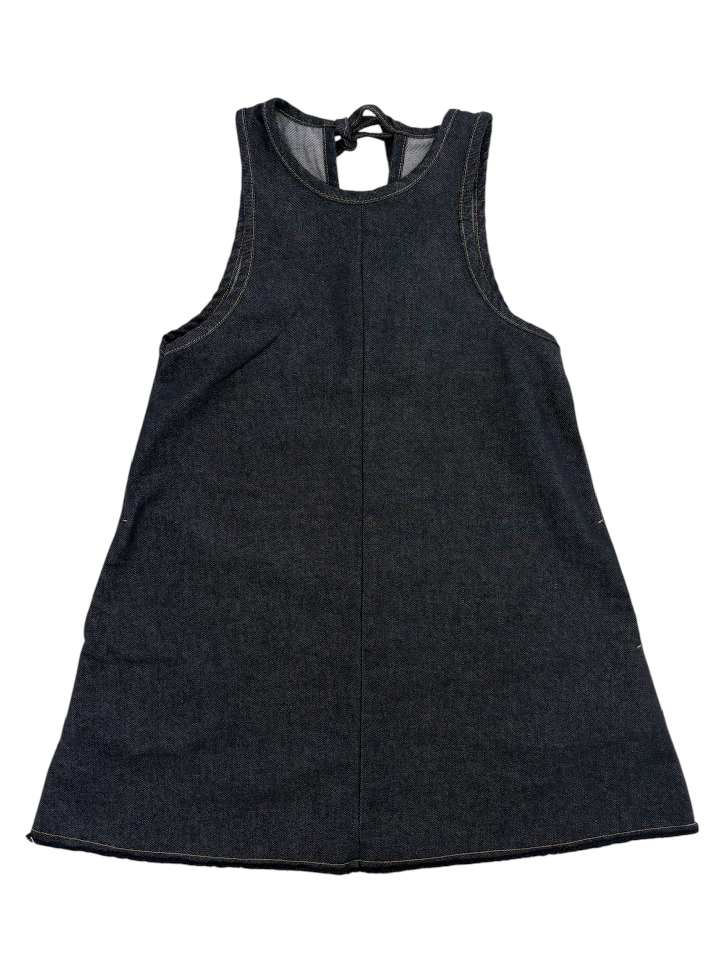 Ribbon denim mini op