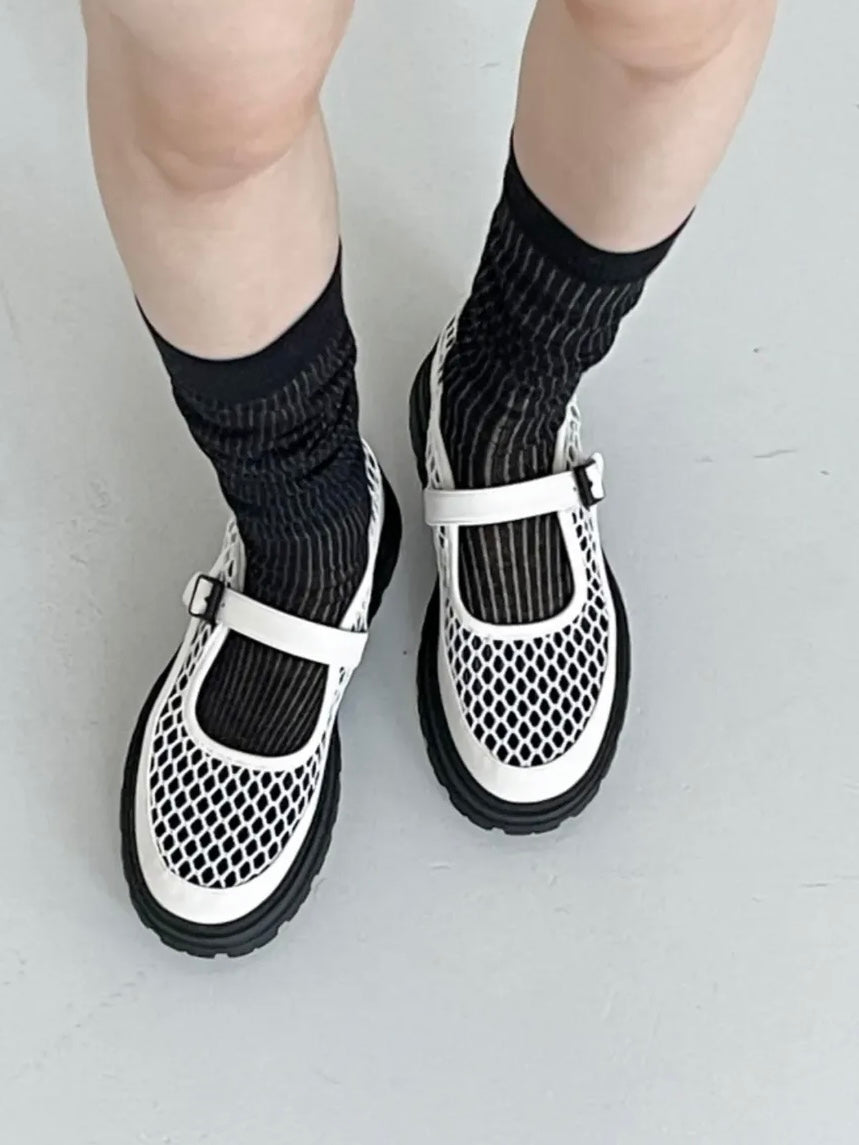 Mesh ballet shoes