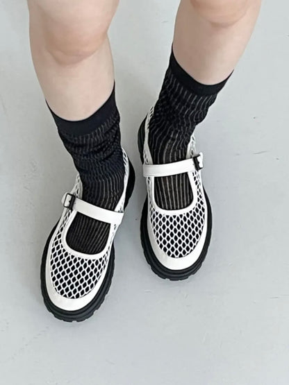 Mesh ballet shoes