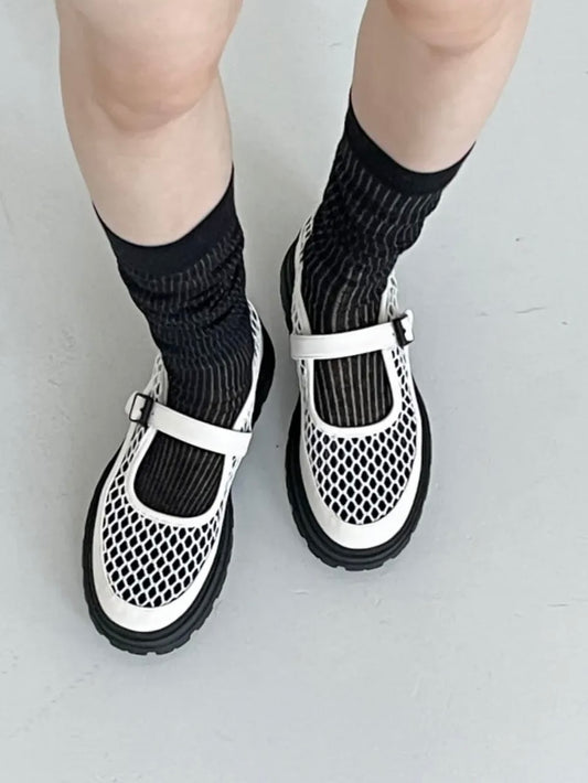Mesh ballet shoes