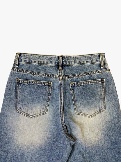 BACK CUT STRAIGHT JEANS