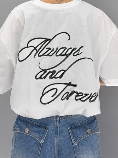 Back embroidery T-shirt