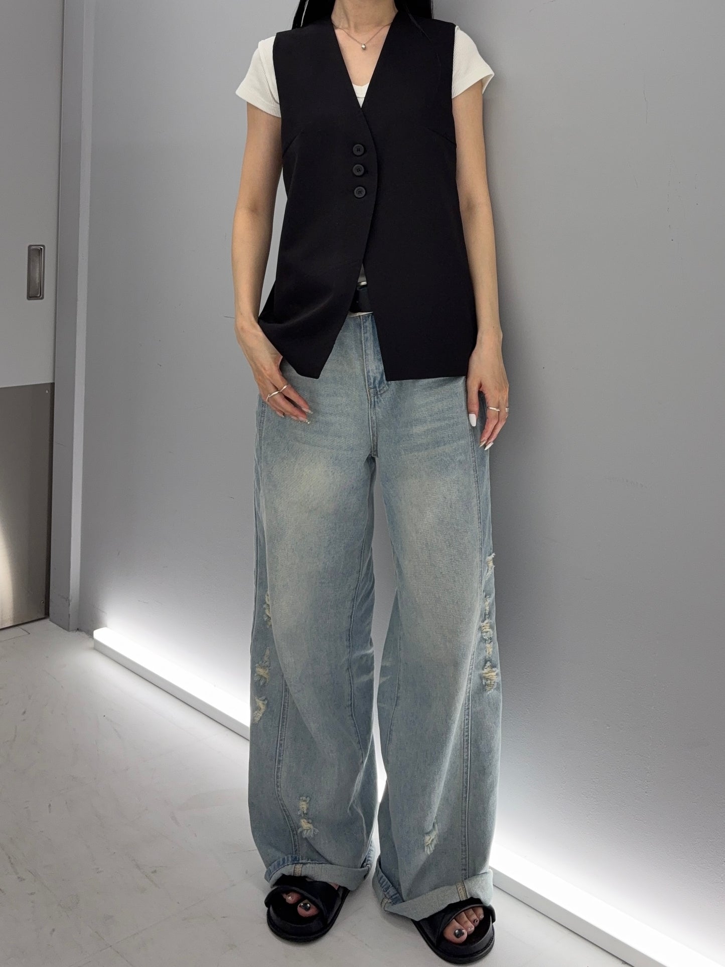 Basic long vest