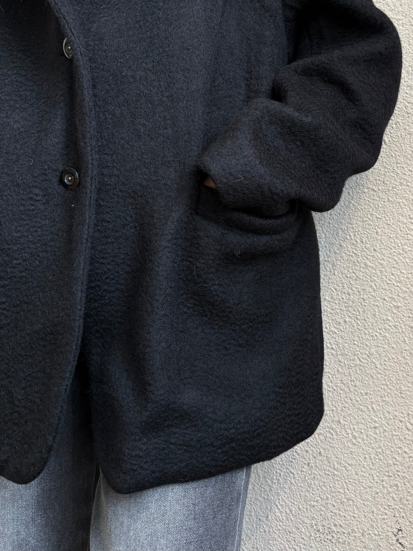 Wool over half coat