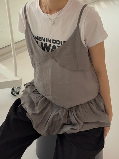 Seethrough layerd cami