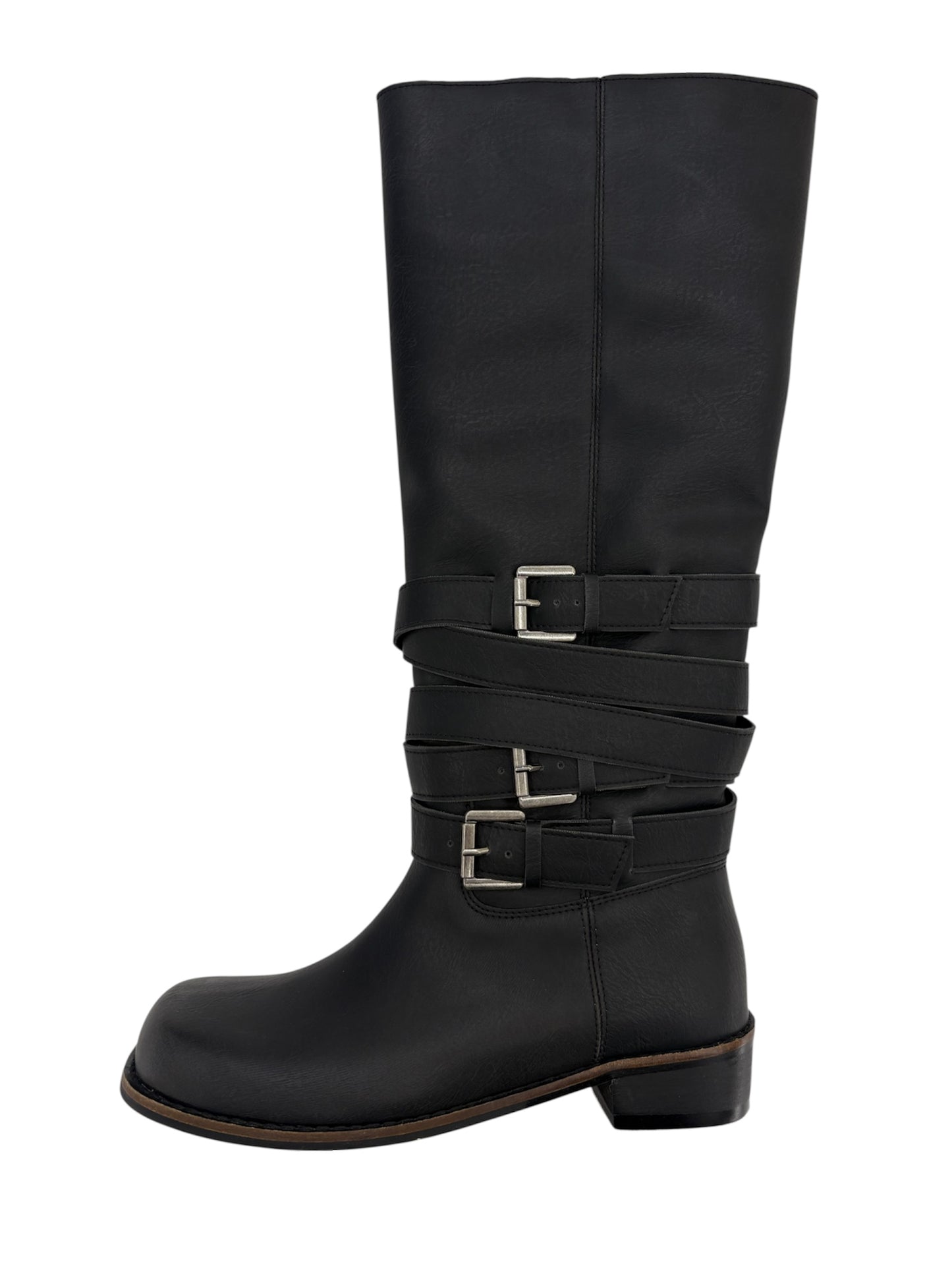 Military strap long boots