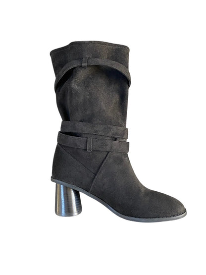 SUEDE BELT ANKLE BOOTS